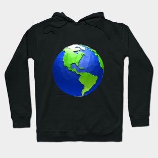 Cartoon low poly world- Usa theme 2 Hoodie